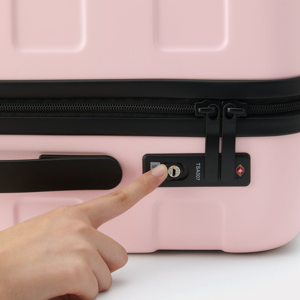Adjustable Handle Hard Shell Suitcase 36L - Light Pink | Carry-On