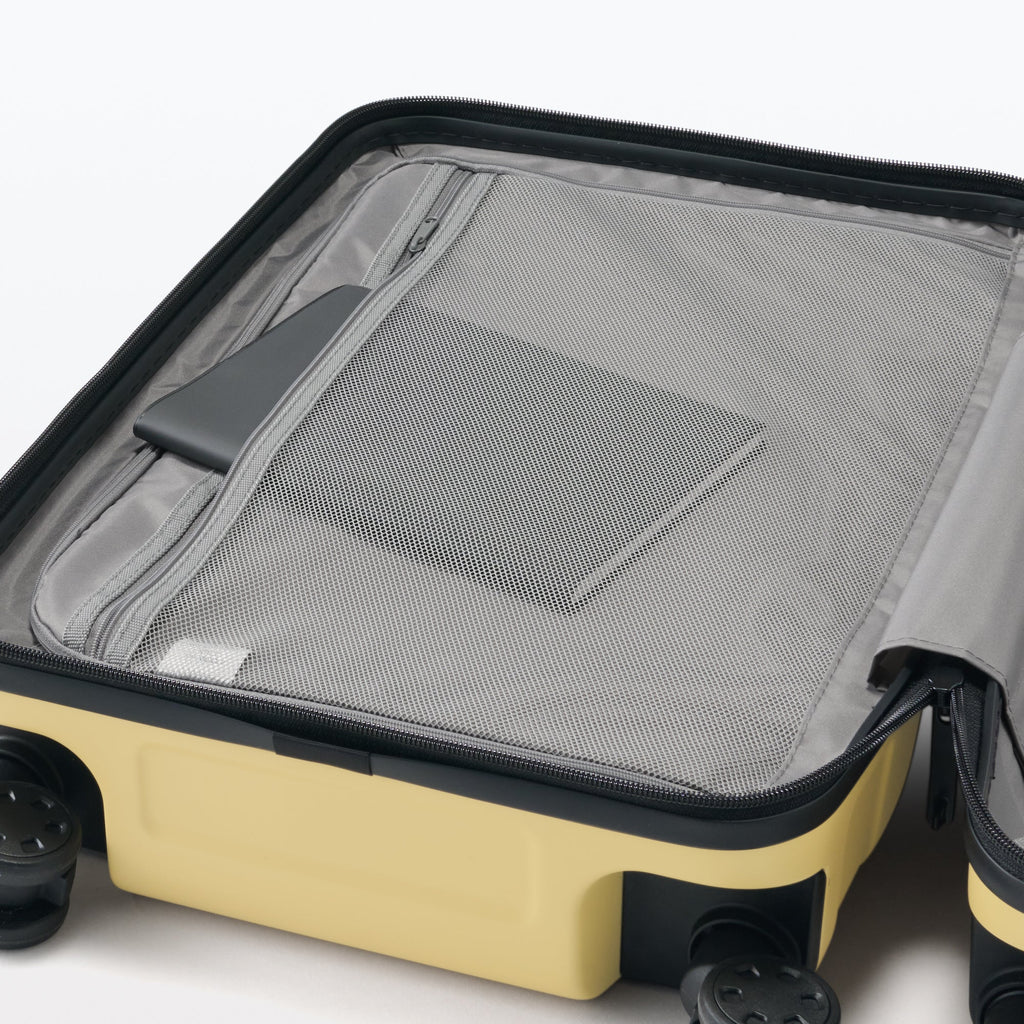 Adjustable Handle Hard Shell Suitcase 36L - Light Yellow | Carry-On