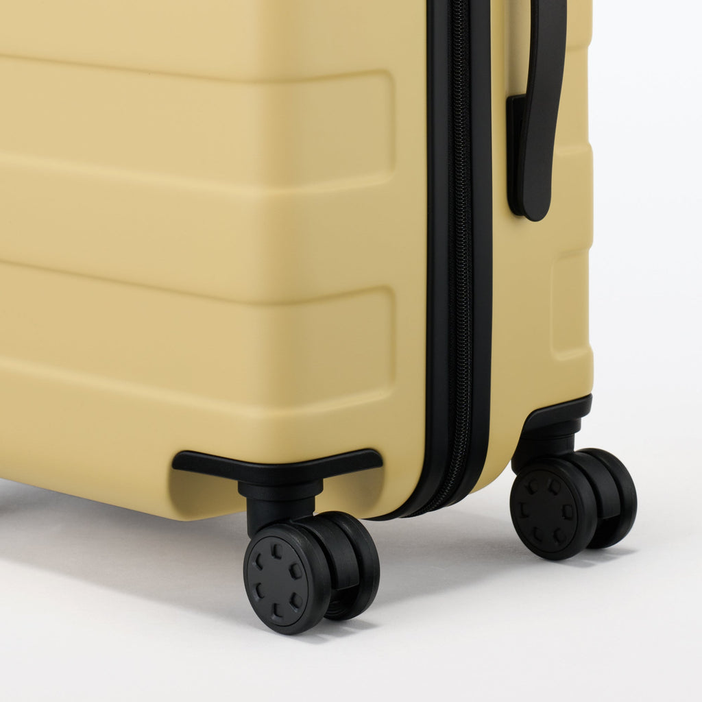 Adjustable Handle Hard Shell Suitcase 36L - Light Yellow | Carry-On