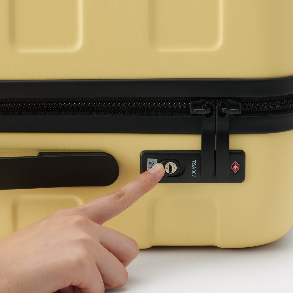 Adjustable Handle Hard Shell Suitcase 36L - Light Yellow | Carry-On