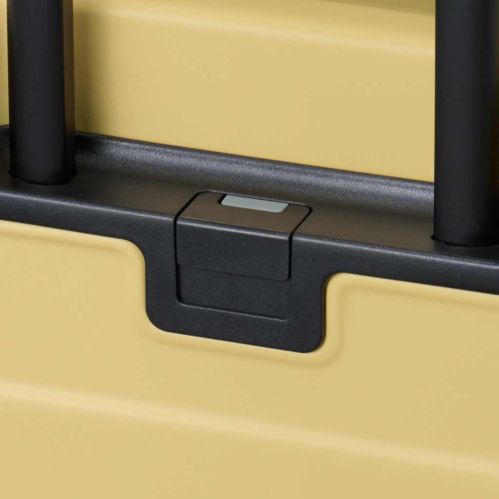 Adjustable Handle Hard Shell Suitcase 36L - Light Yellow | Carry-On