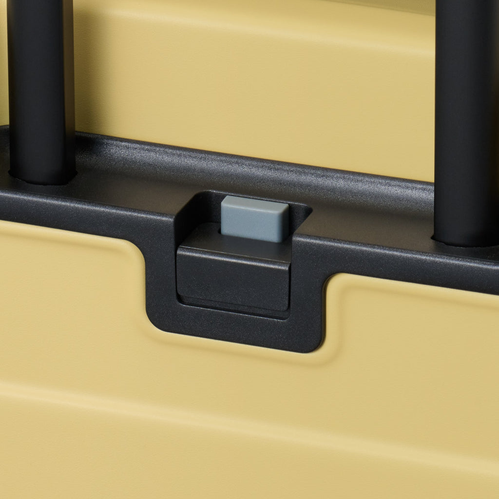 Adjustable Handle Hard Shell Suitcase 36L - Light Yellow | Carry-On