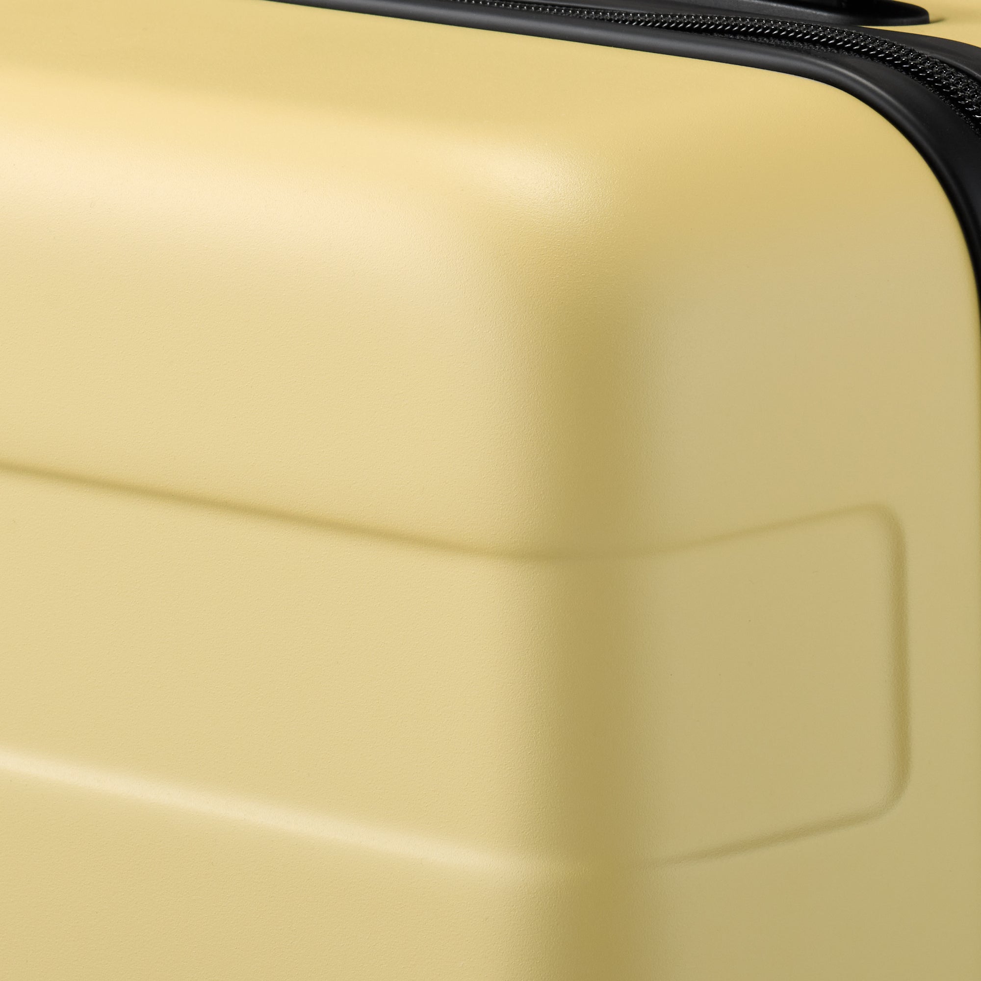 Adjustable Handle Hard Shell Suitcase 36L - Light Yellow | Carry-On