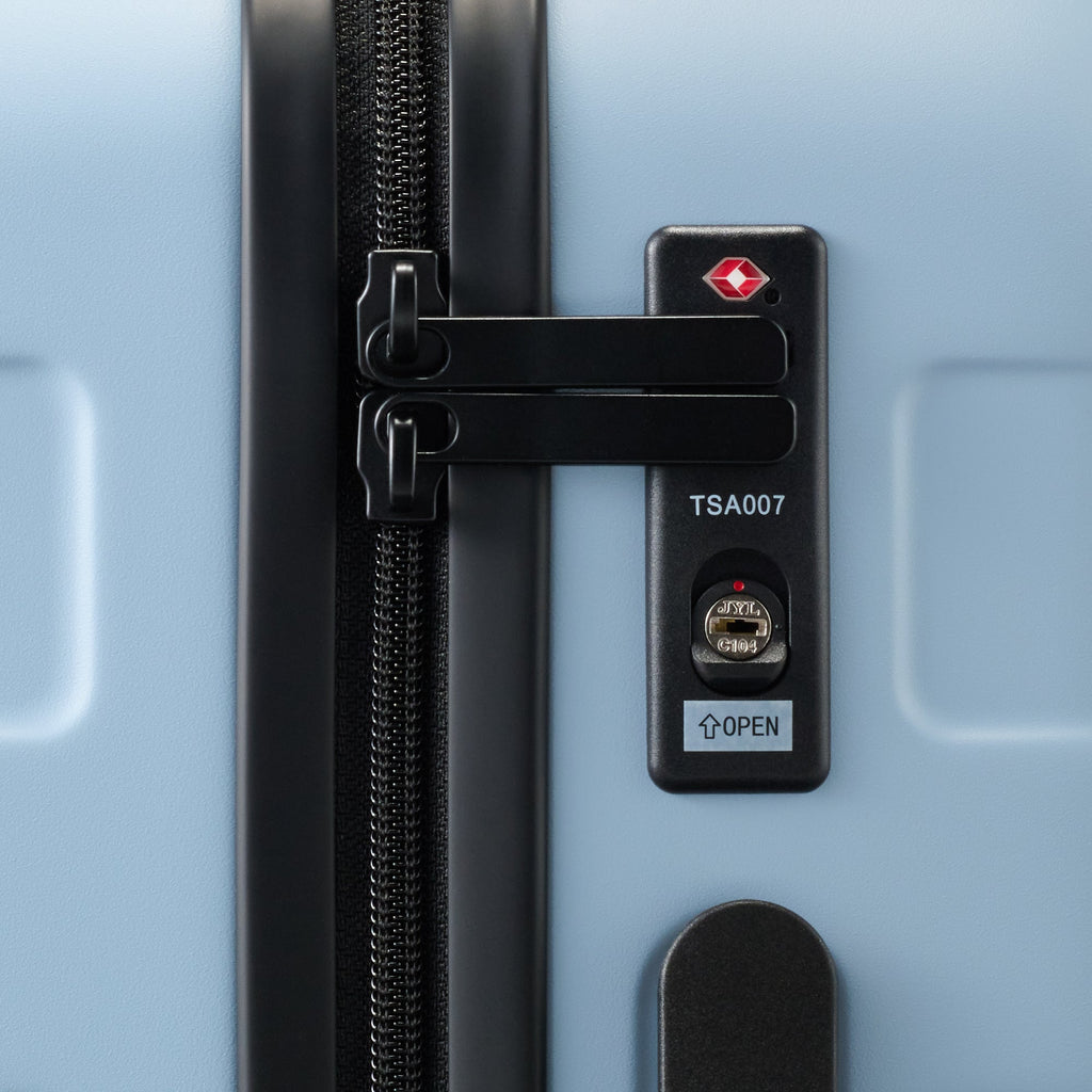 Adjustable Handle Hard Shell Suitcase 36L - Light Blue | Carry-On