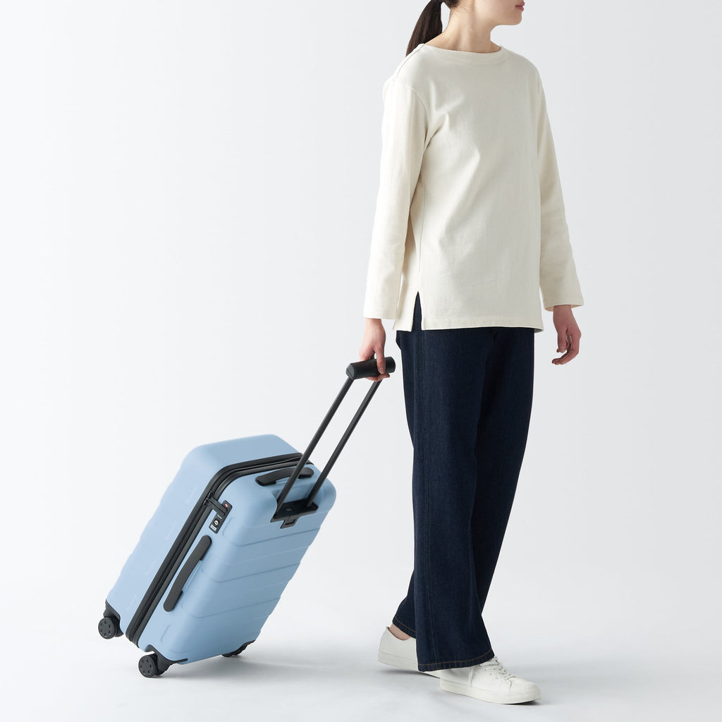 Adjustable Handle Hard Shell Suitcase 36L - Light Blue | Carry-On