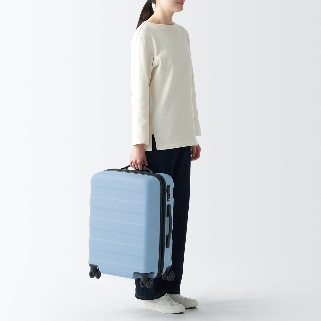 Adjustable Handle Hard Shell Suitcase 36L - Light Blue | Carry-On