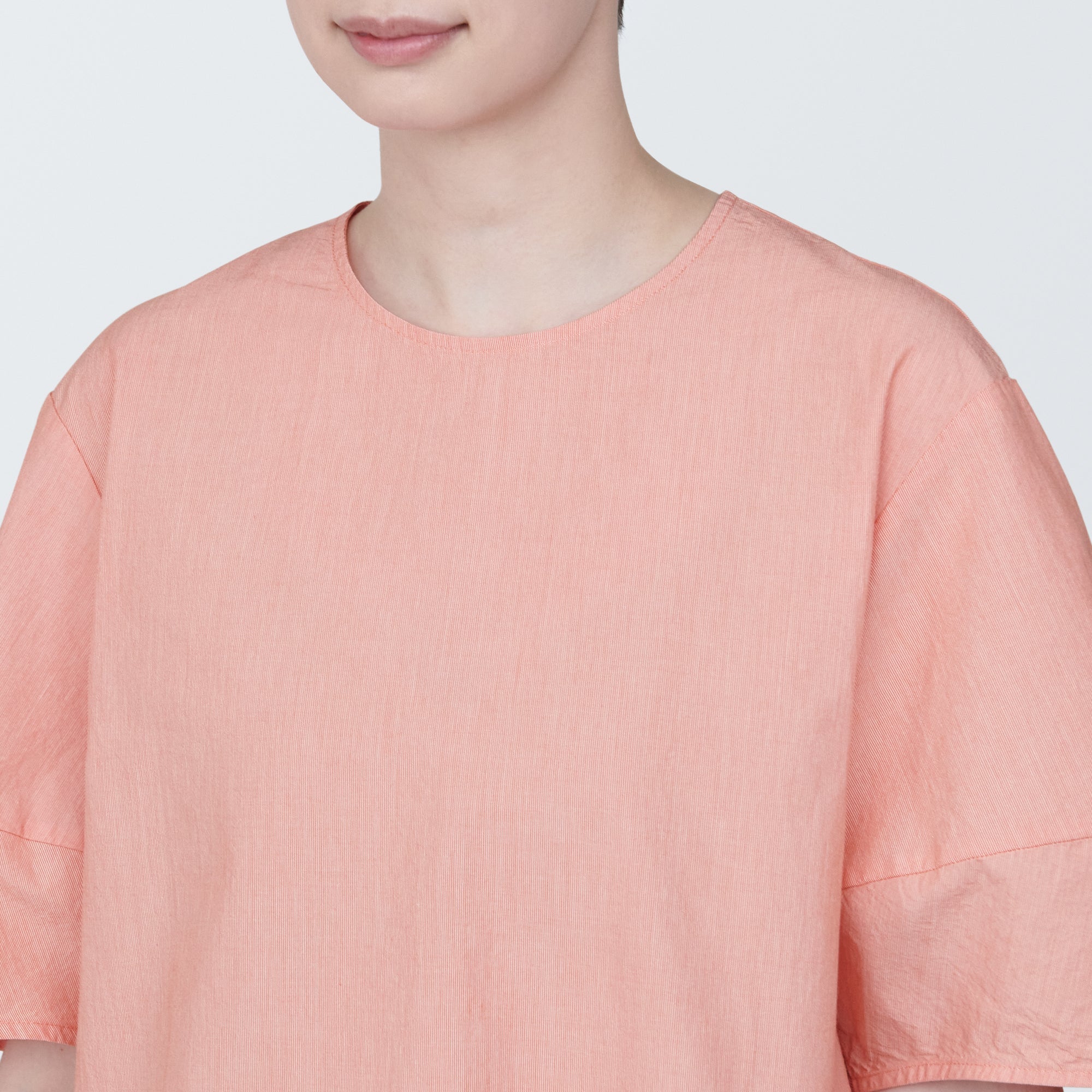 Women's Cool Touch Broadcloth Short Sleeve Striped Blouse
