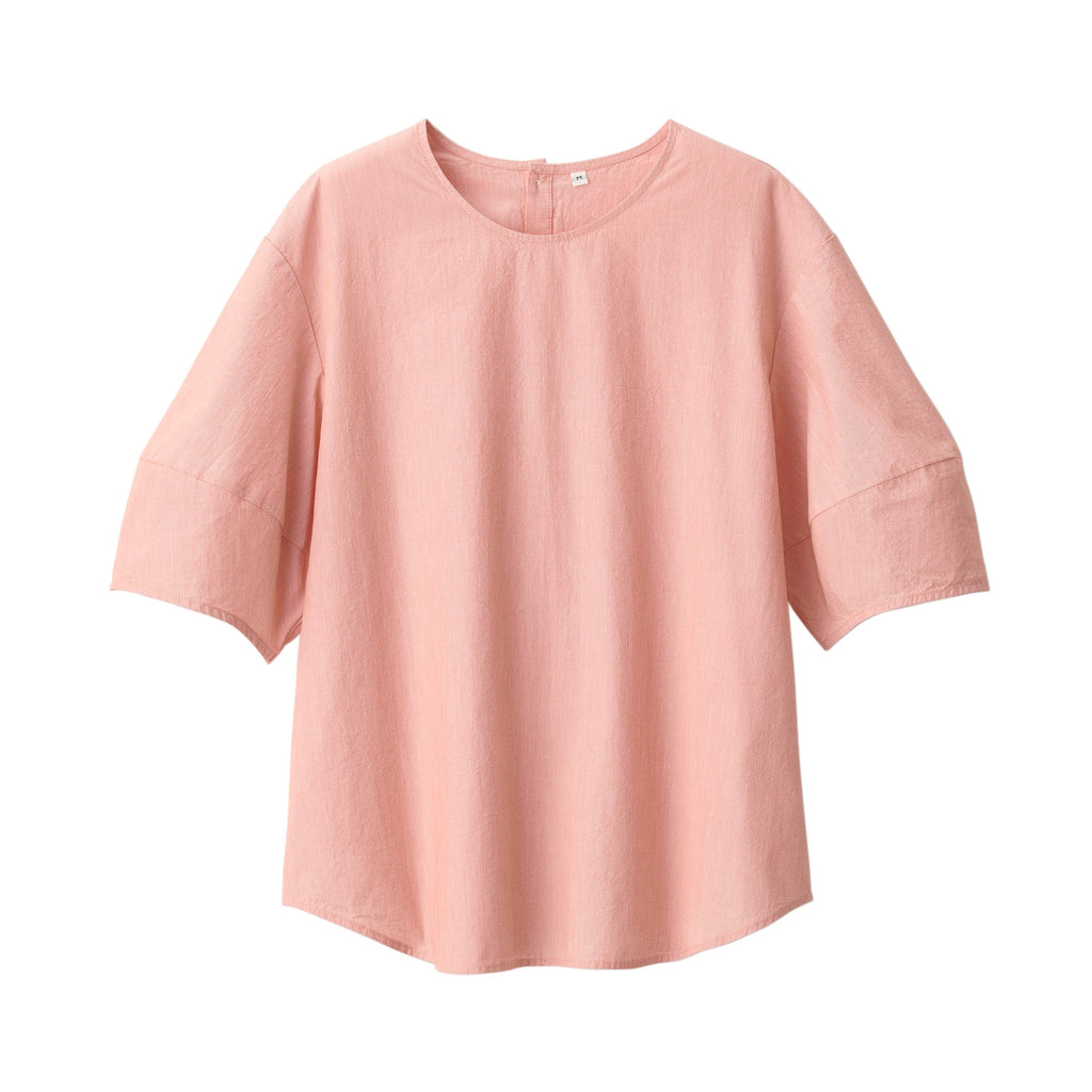 Women's Cool Touch Broadcloth Short Sleeve Striped Blouse