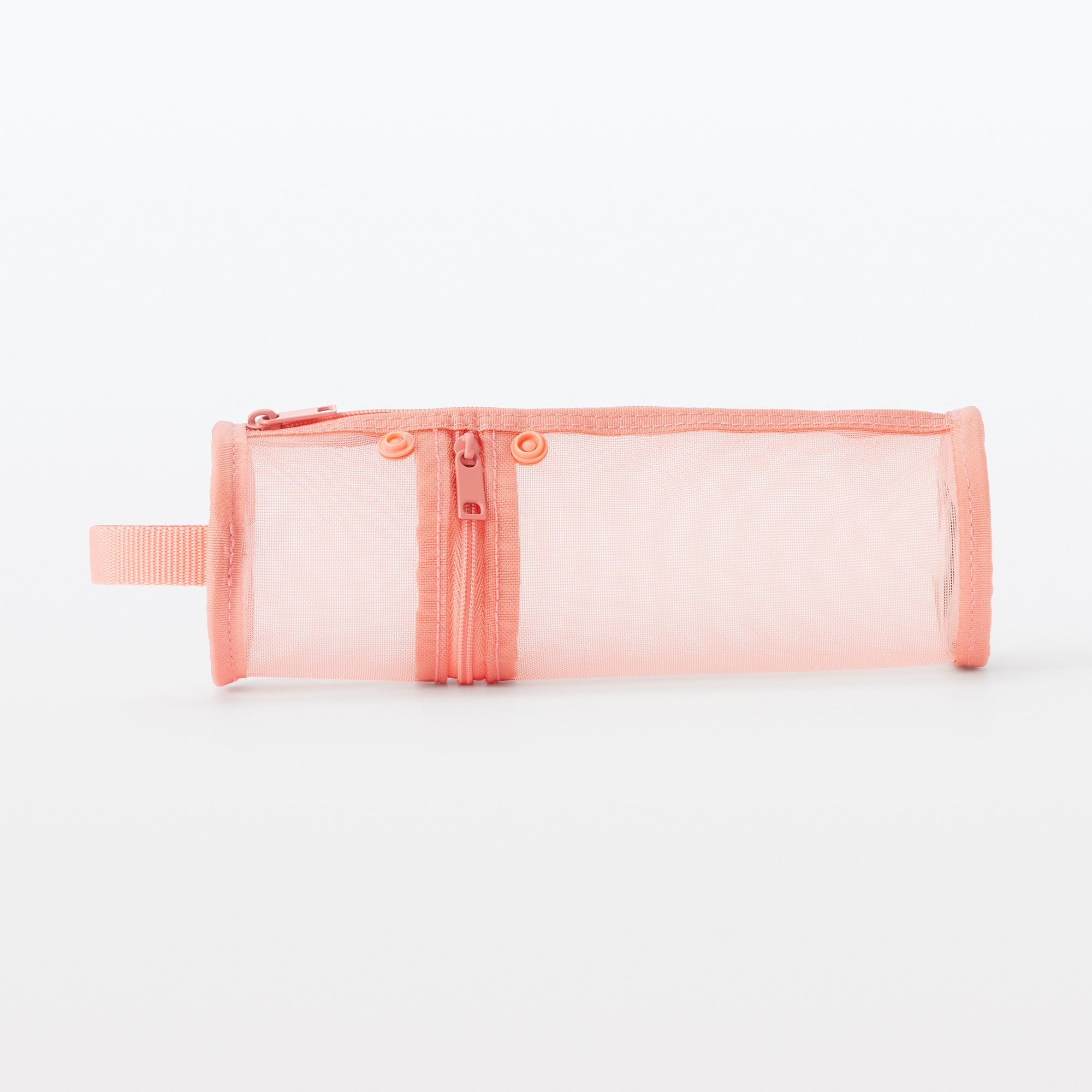 Nylon Mesh Vertical/Horizontal Pen Case Thin - Pink