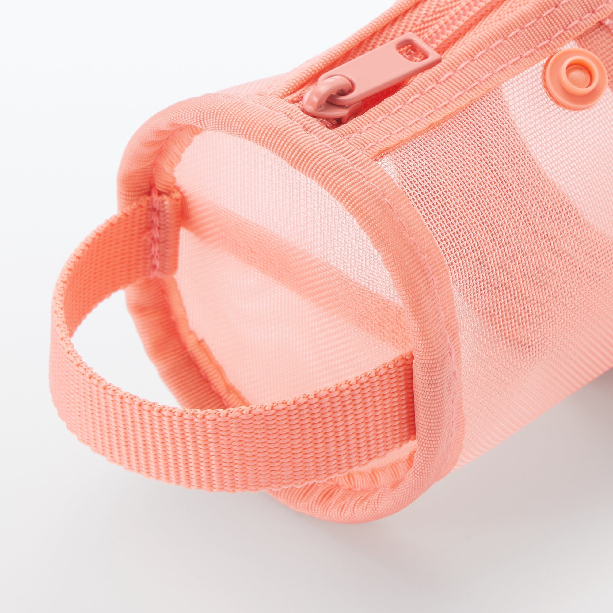 Nylon Mesh Vertical/Horizontal Pen Case Thin - Pink