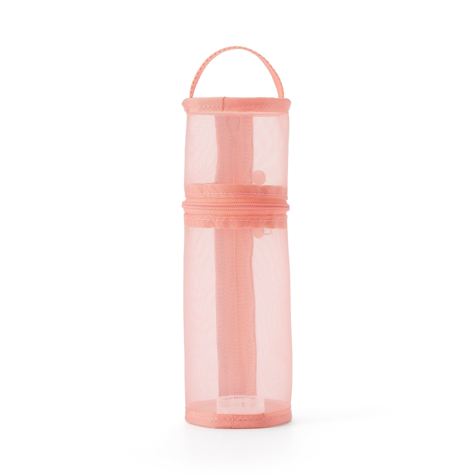 Nylon Mesh Vertical/Horizontal Pen Case Thin - Pink