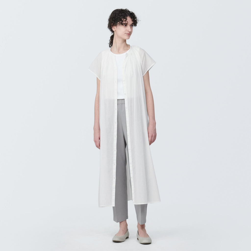 Women's High-Twist Veil French Sleeve Dress