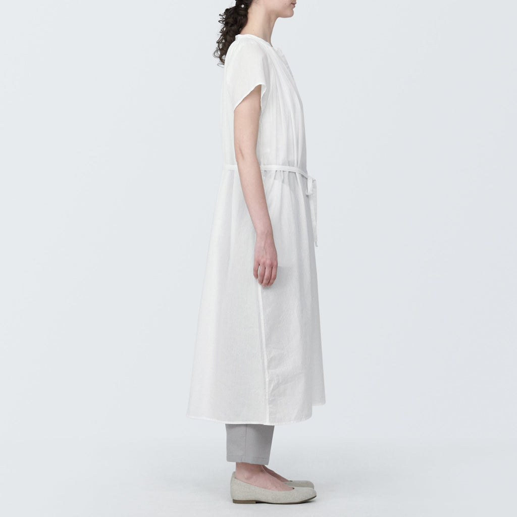 Women's High-Twist Veil French Sleeve Dress