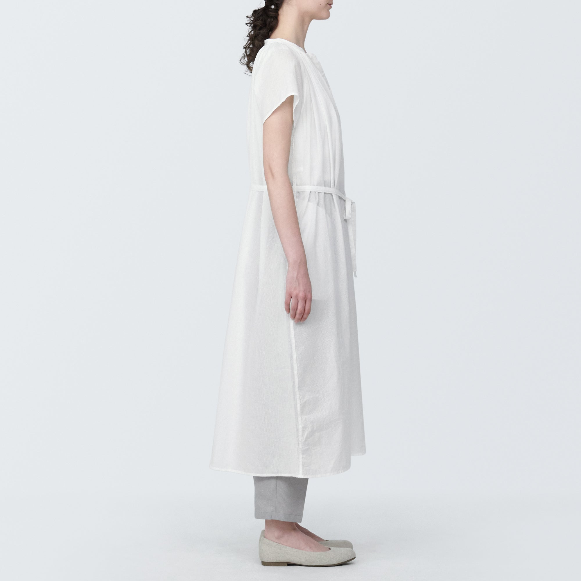 Women's High-Twist Veil French Sleeve Dress