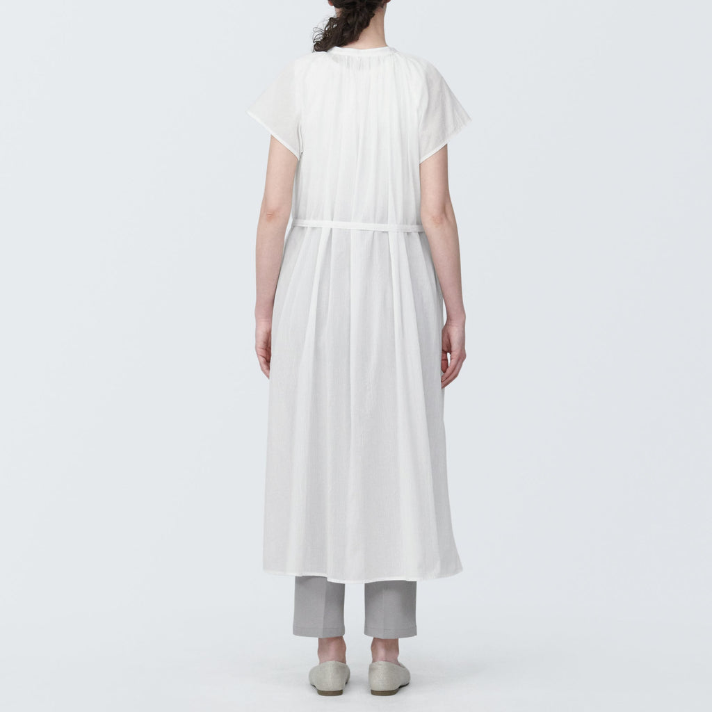 Women's High-Twist Veil French Sleeve Dress