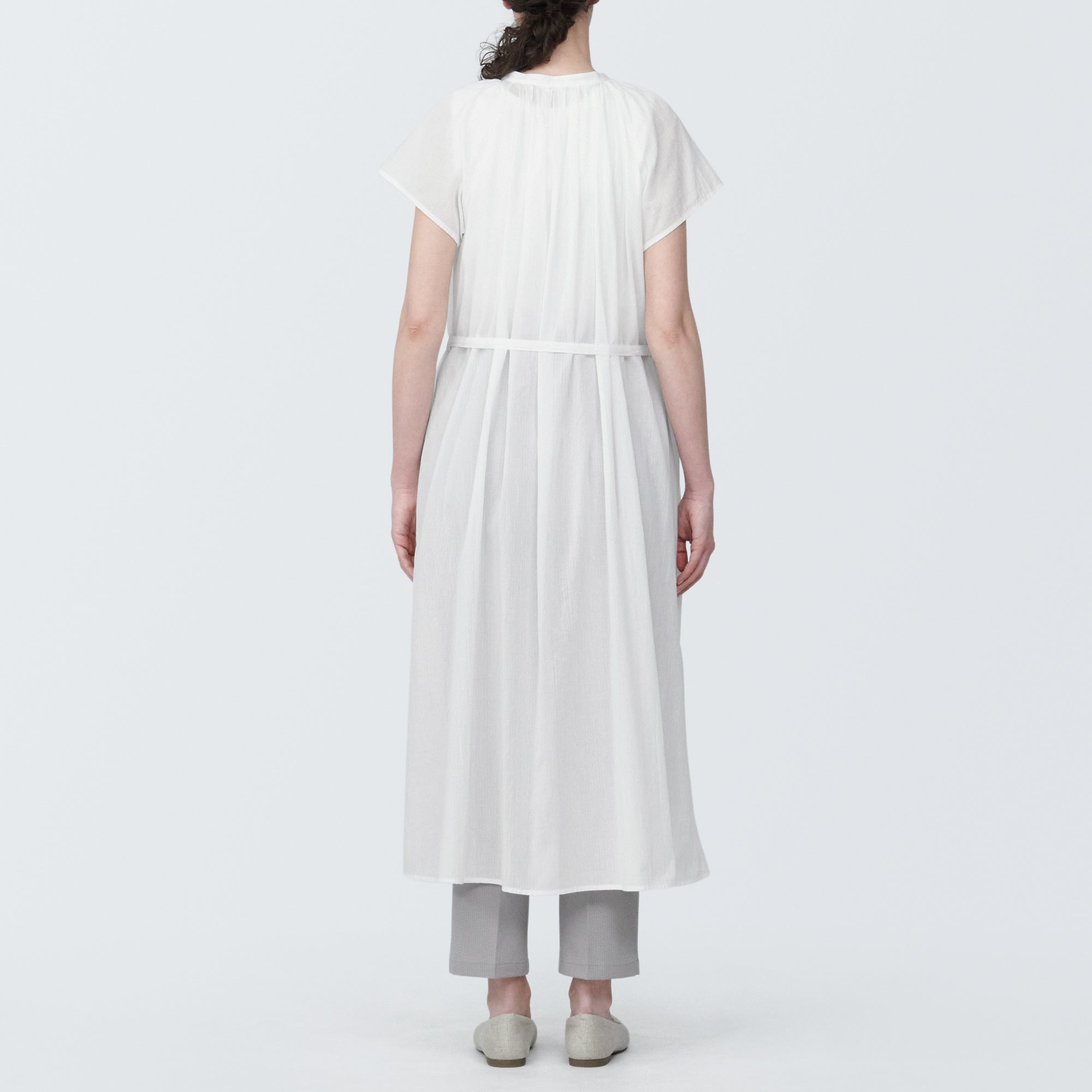 Women's High-Twist Veil French Sleeve Dress