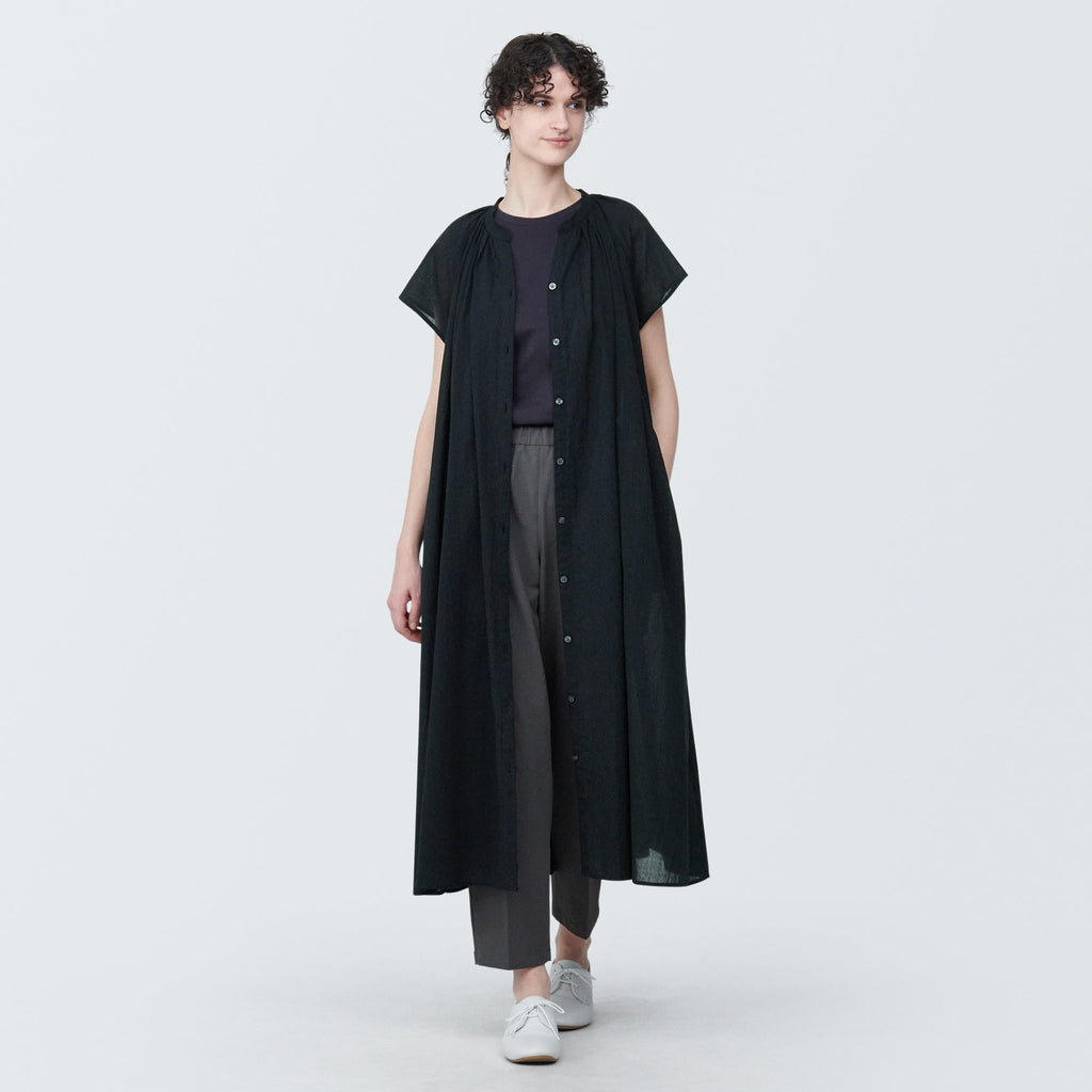 Women's High-Twist Veil French Sleeve Dress