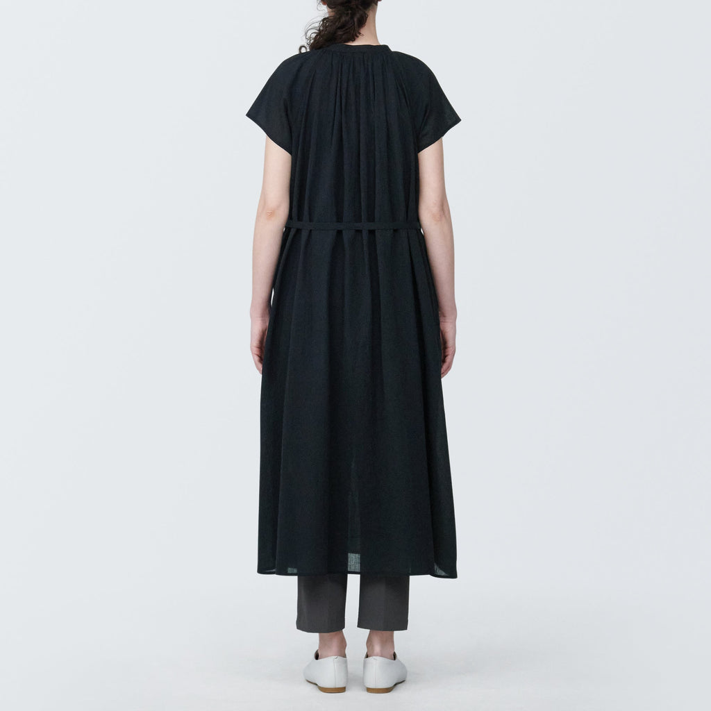 Women's High-Twist Veil French Sleeve Dress