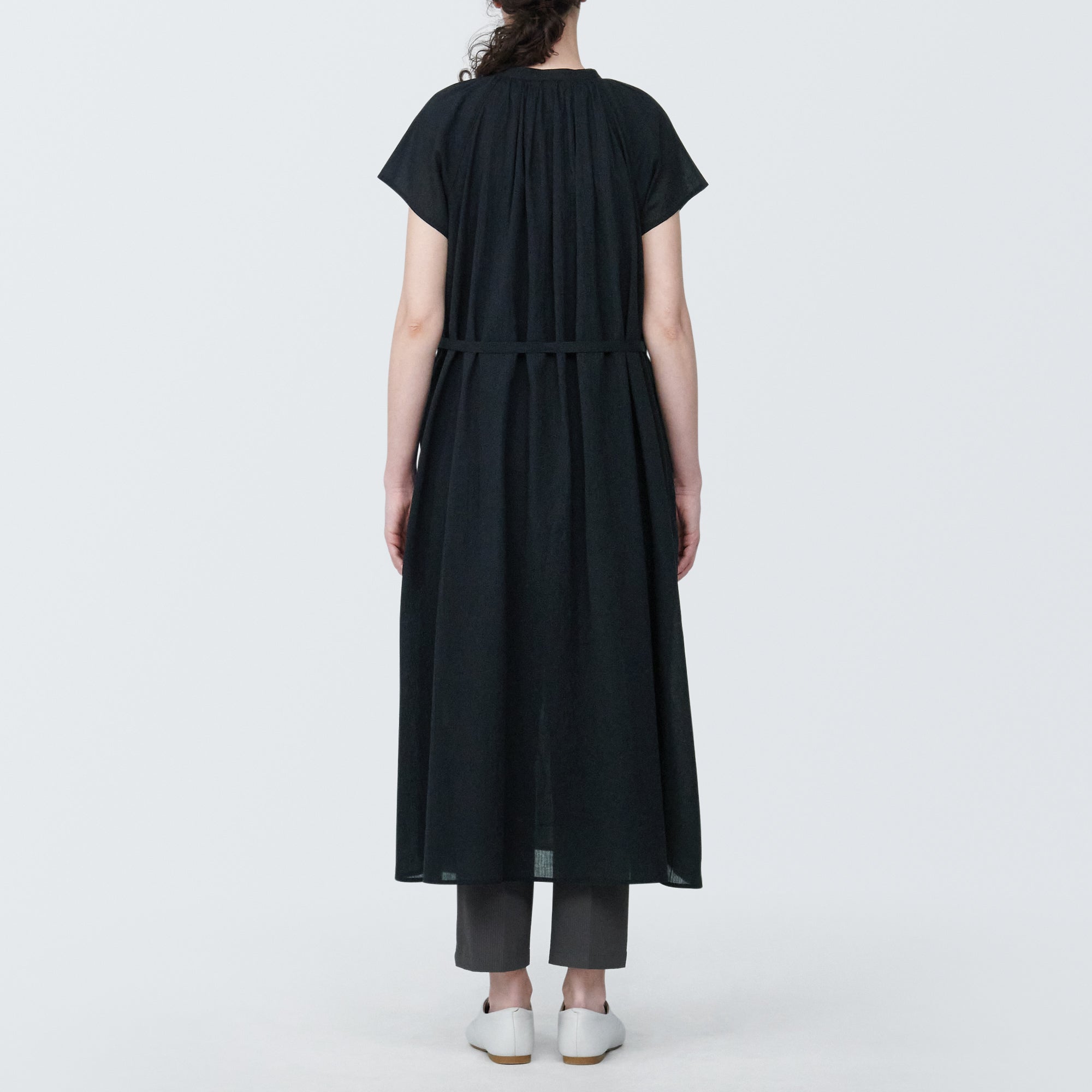 Women's High-Twist Veil French Sleeve Dress