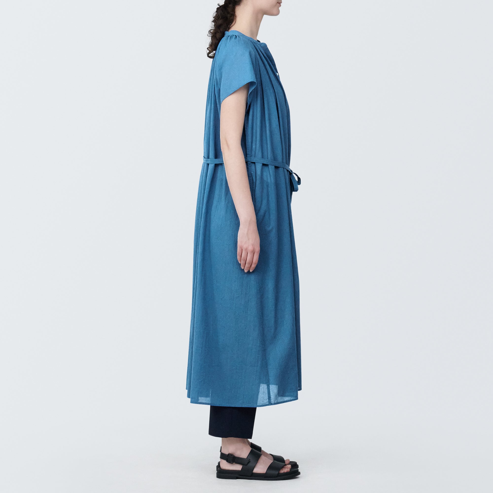 Women's High-Twist Veil French Sleeve Dress