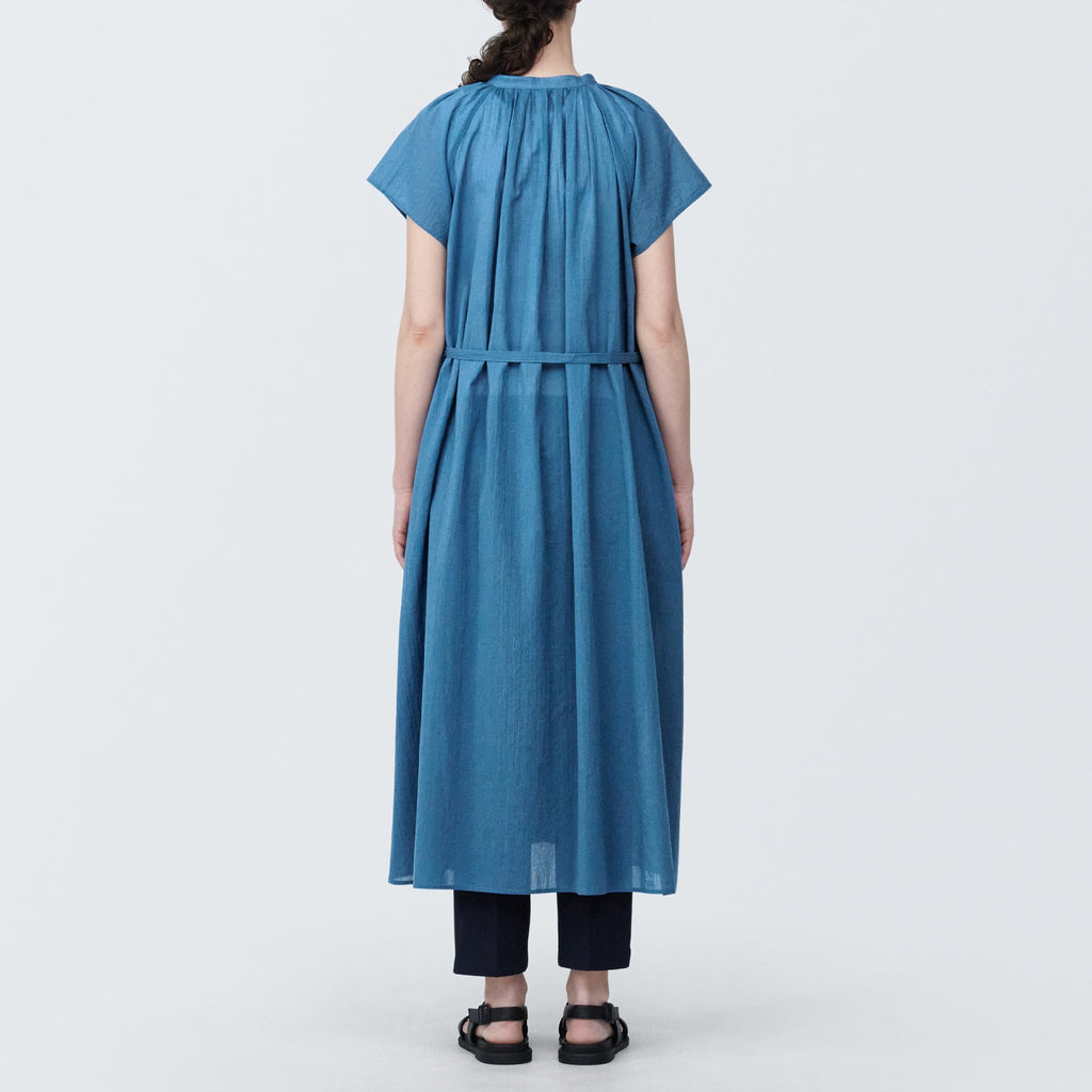 Women's High-Twist Veil French Sleeve Dress