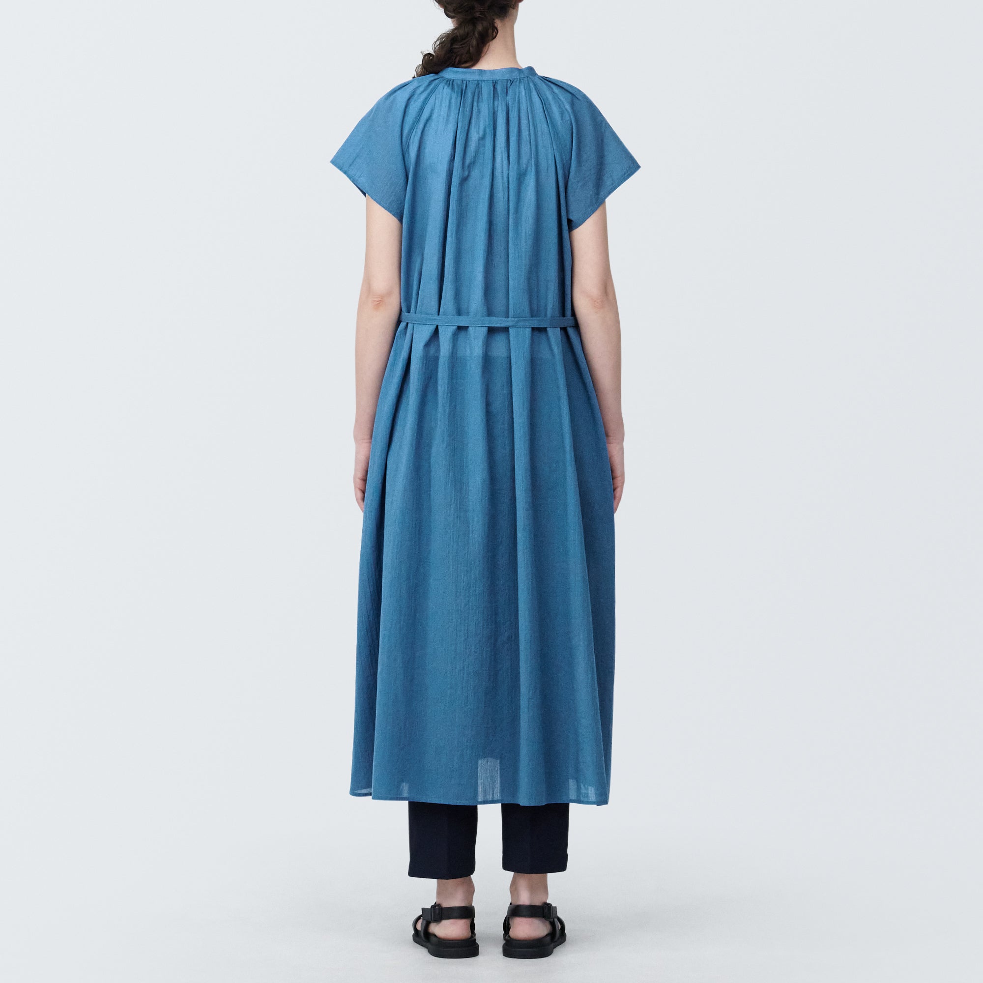 Women's High-Twist Veil French Sleeve Dress