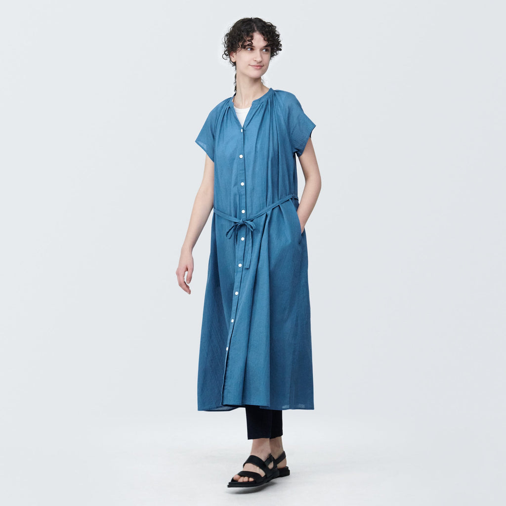 Women's High-Twist Veil French Sleeve Dress
