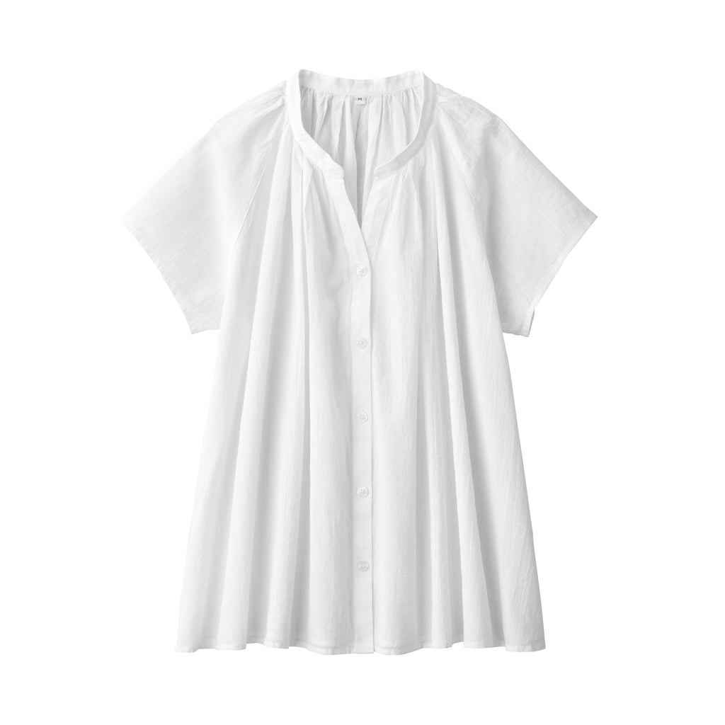 Women's High-Twist Veil French Sleeve Blouse