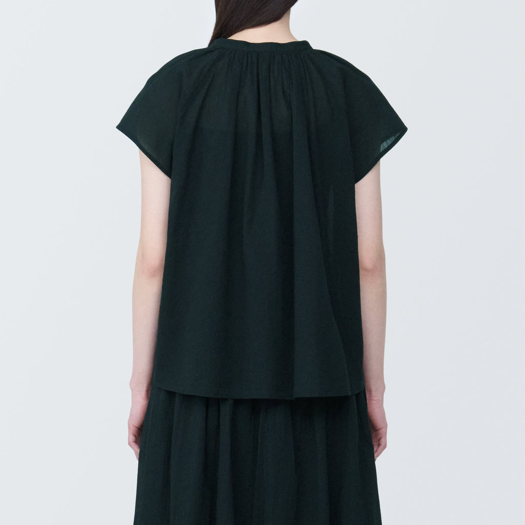 Women's High-Twist Veil French Sleeve Blouse