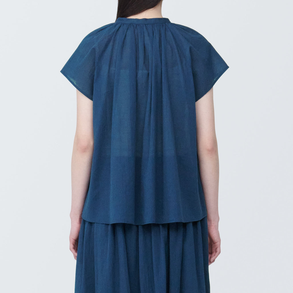 Women's High-Twist Veil French Sleeve Blouse