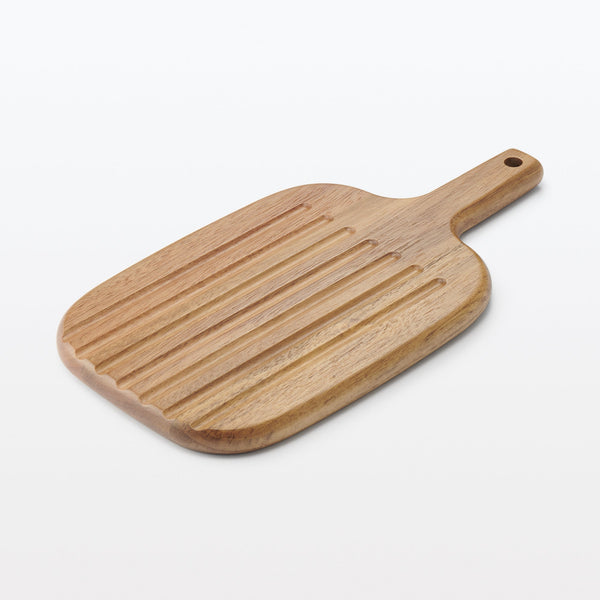 Acacia Double-Sided Cutting Board with Handle - Small