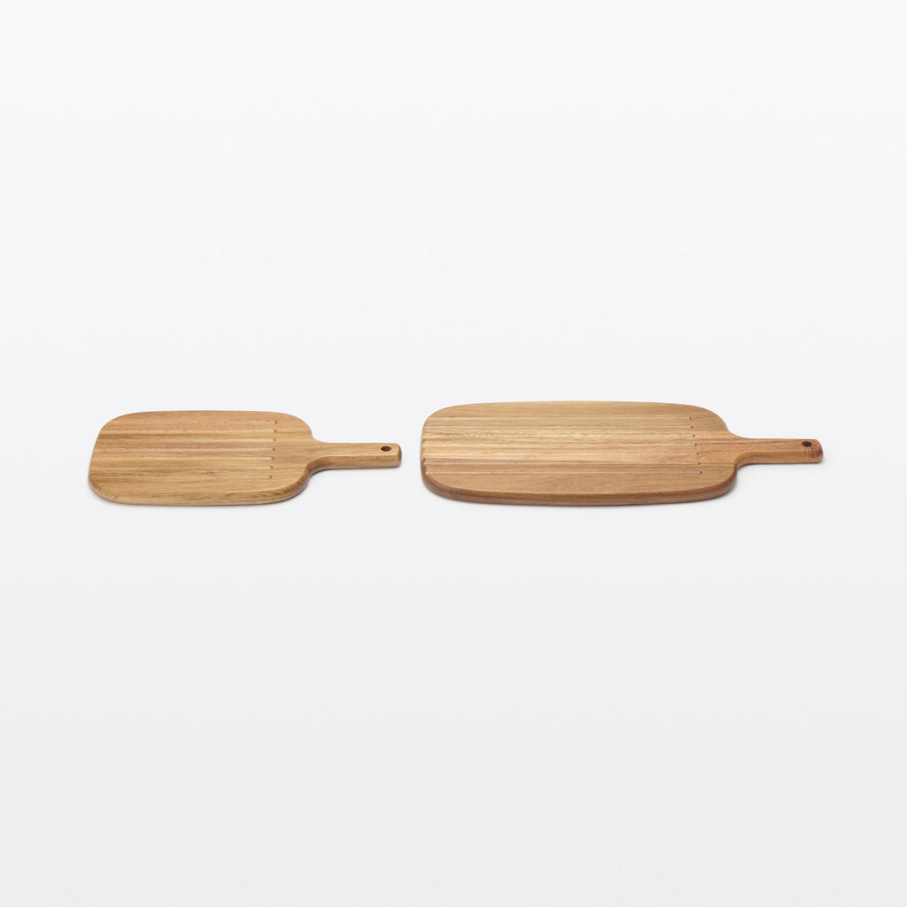 Acacia Double-Sided Cutting Board with Handle - Large