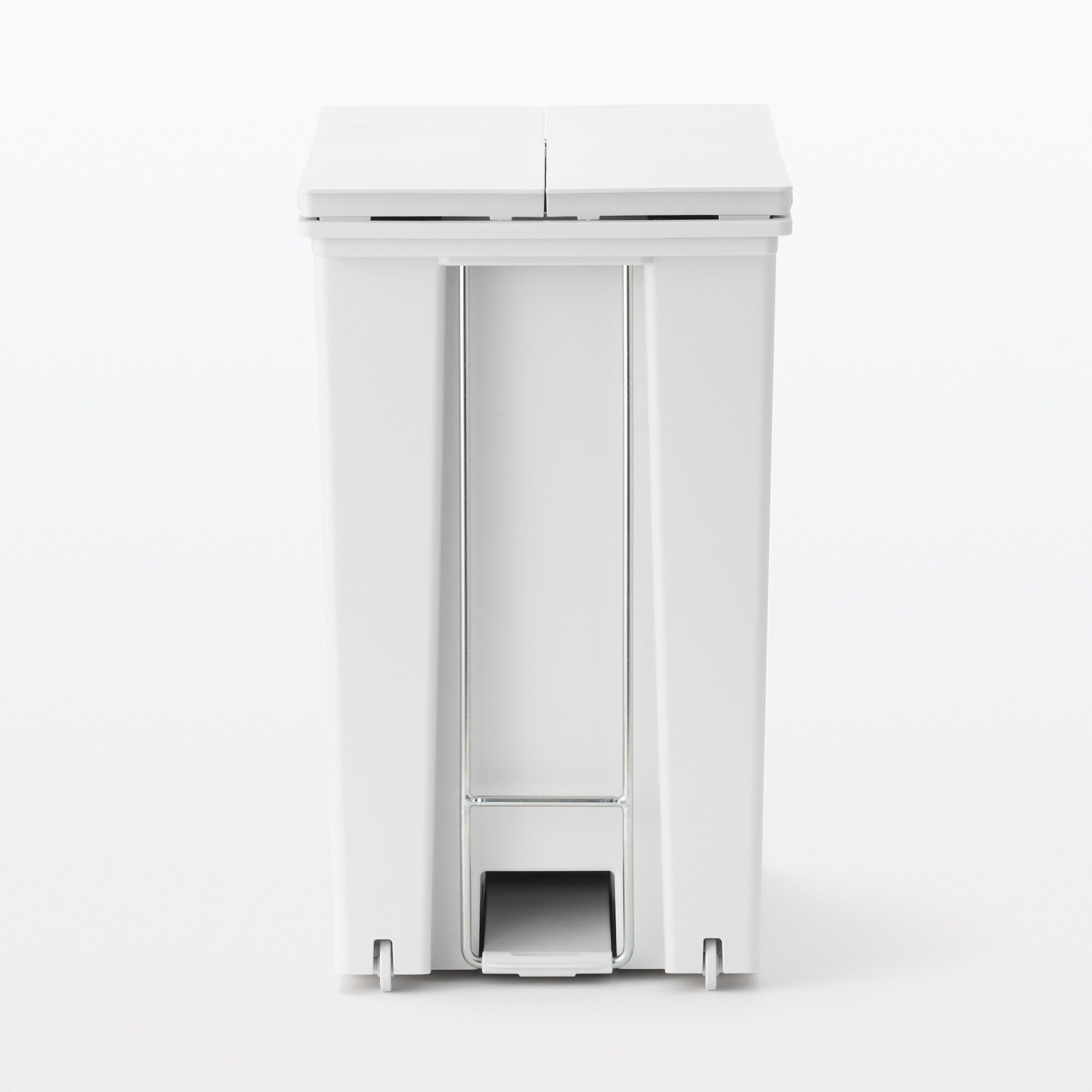 Polypropylene Pedal Dust Bin with Double-Hinged Lid - 5.6 gal