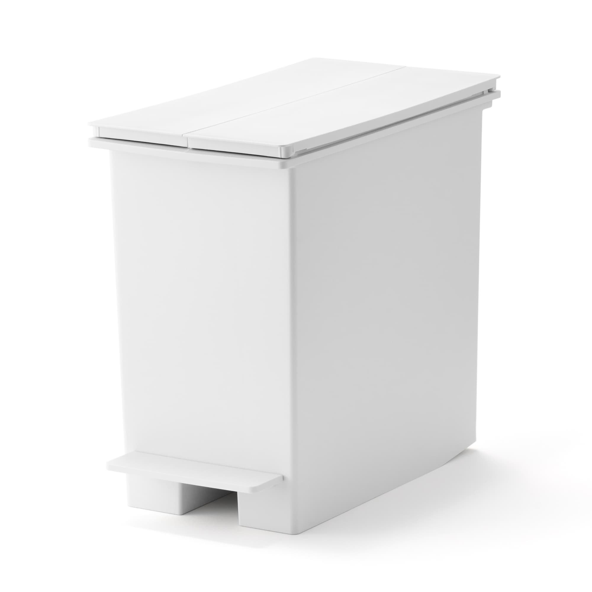 Polypropylene Pedal Dust Bin with Double-Hinged Lid - 5.6 gal