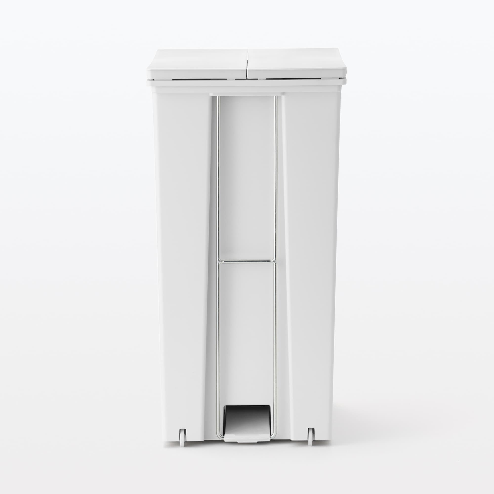 Polypropylene Pedal Dust Bin with Double-Hinged Lid - 9.3 gal