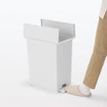 Polypropylene Pedal Dust Bin with Double-Hinged Lid - 9.3 gal