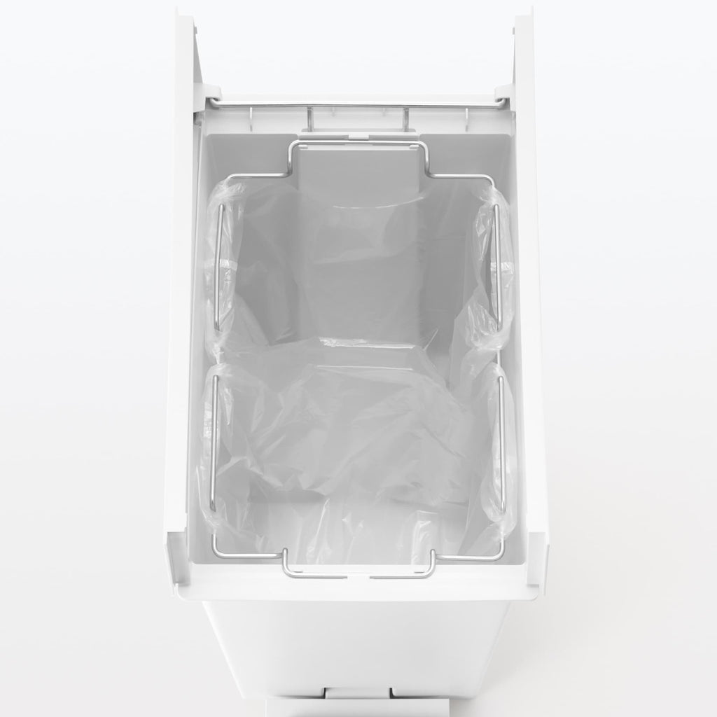 Polypropylene Pedal Dust Bin with Double-Hinged Lid - 9.3 gal