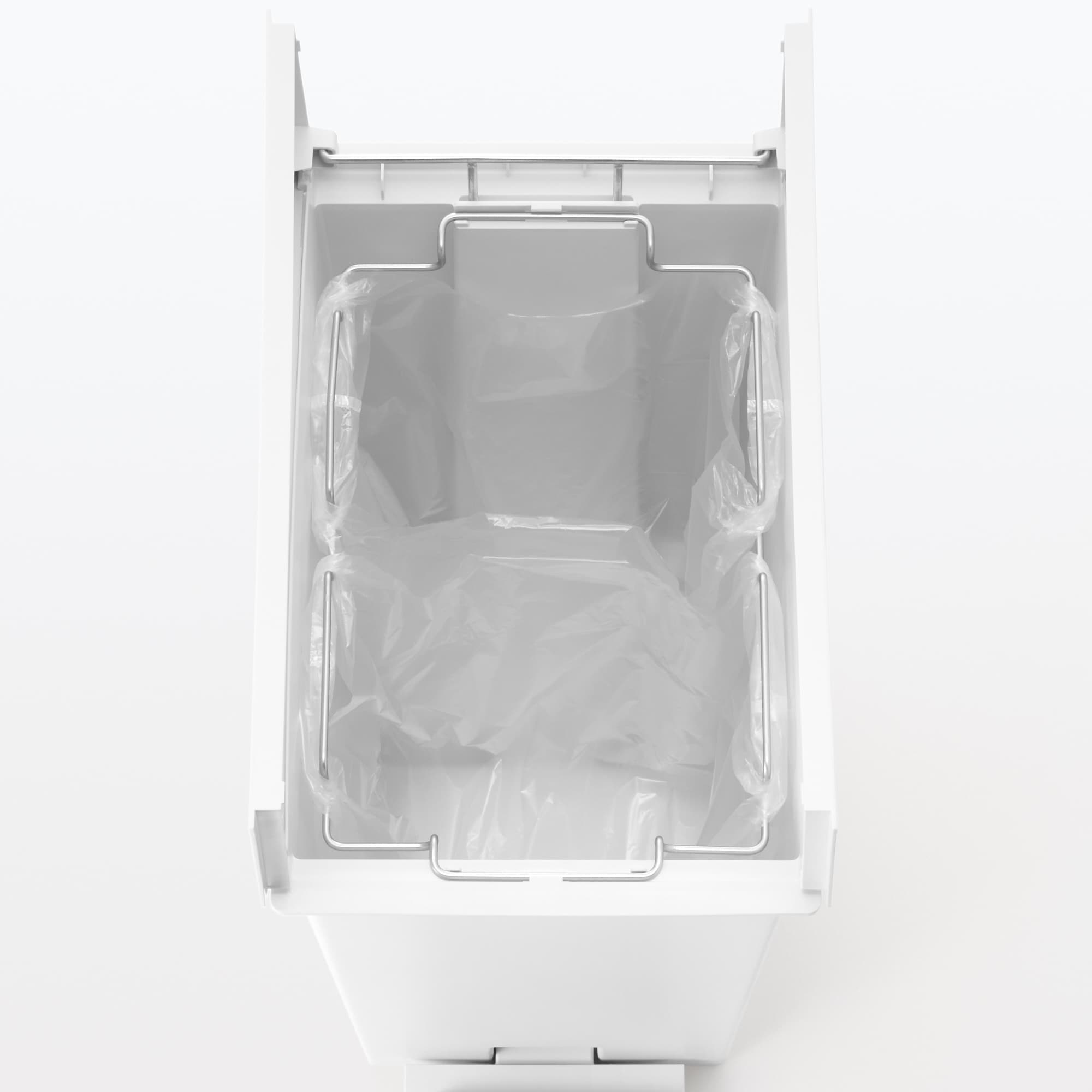 Polypropylene Pedal Dust Bin with Double-Hinged Lid - 9.3 gal