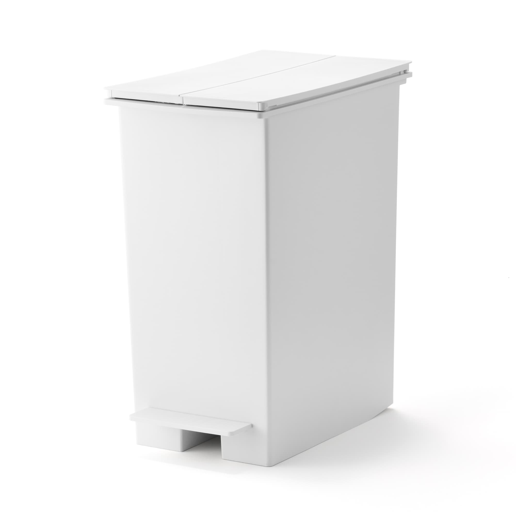 Polypropylene Pedal Dust Bin with Double-Hinged Lid - 9.3 gal