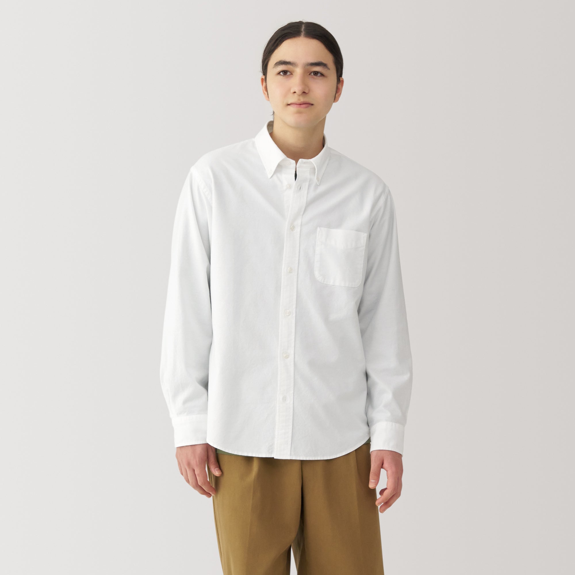 Men's Washed Oxford Button Down Shirt