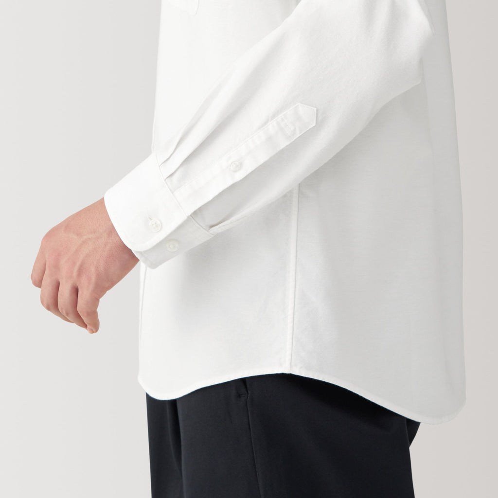 Men's Washed Oxford Stand Collar Shirt