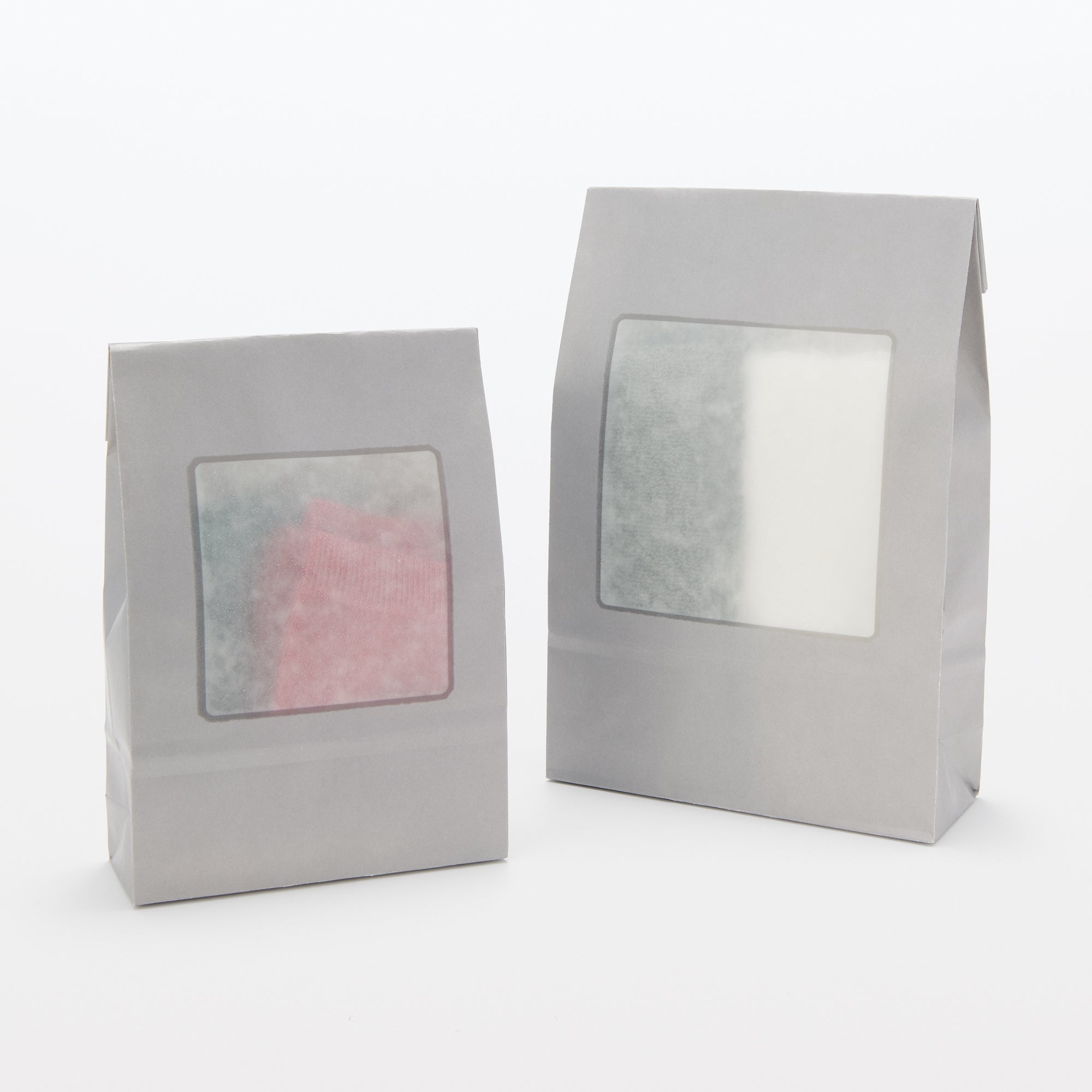 Paper Window Gift Bag with Gusset - Square - Large