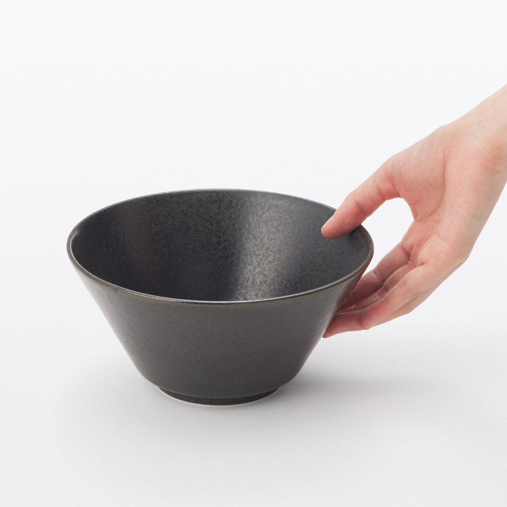 Mino Ware Noodle Bowl - Black