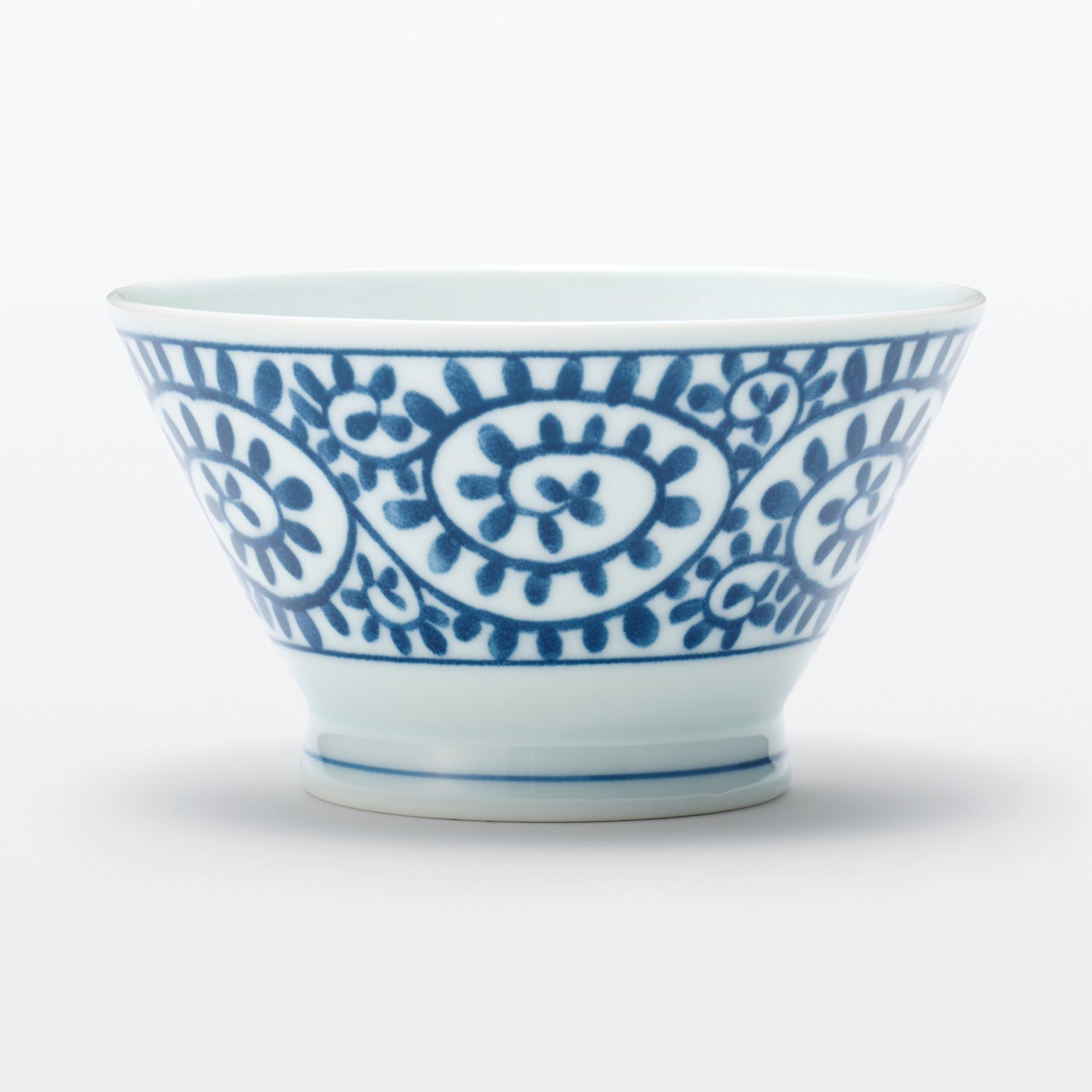 Hasami Ware Rice Bowl - Arabesque Pattern - Small