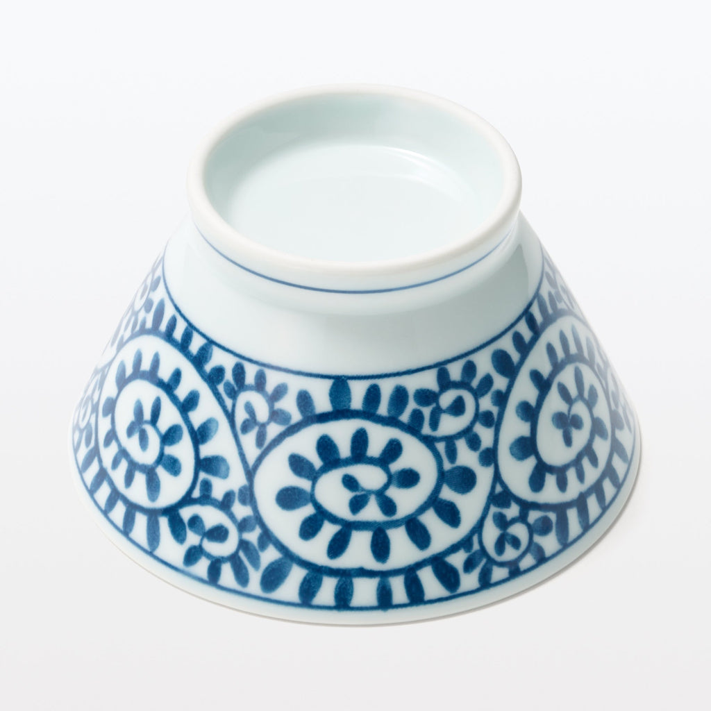Hasami Ware Rice Bowl - Arabesque Pattern - Small