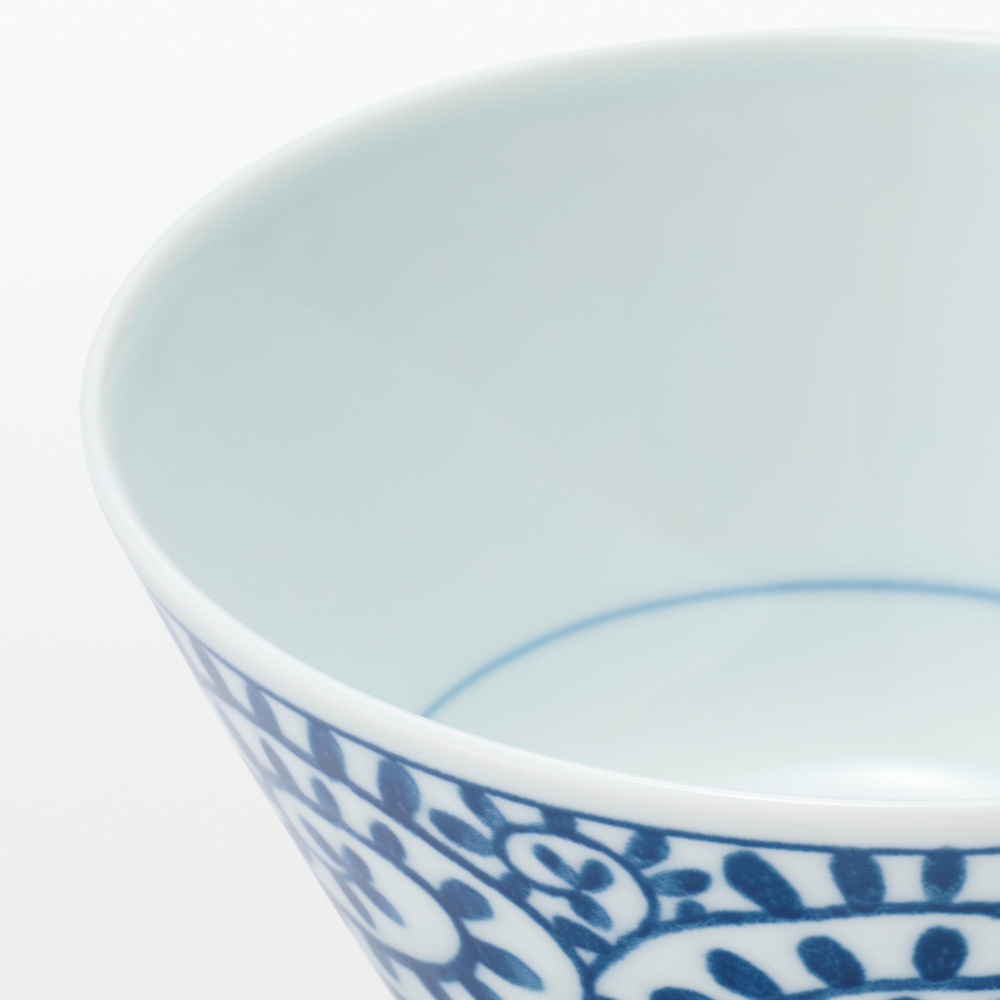 Hasami Ware Rice Bowl - Arabesque Pattern - Small