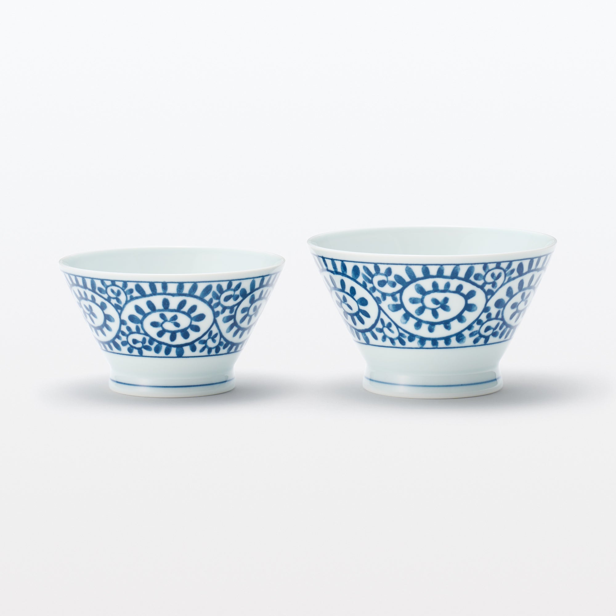 Hasami Ware Rice Bowl - Arabesque Pattern - Small
