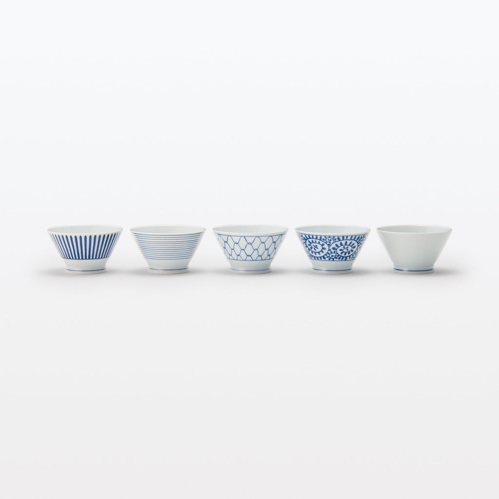 Hasami Ware Rice Bowl - Arabesque Pattern - Small