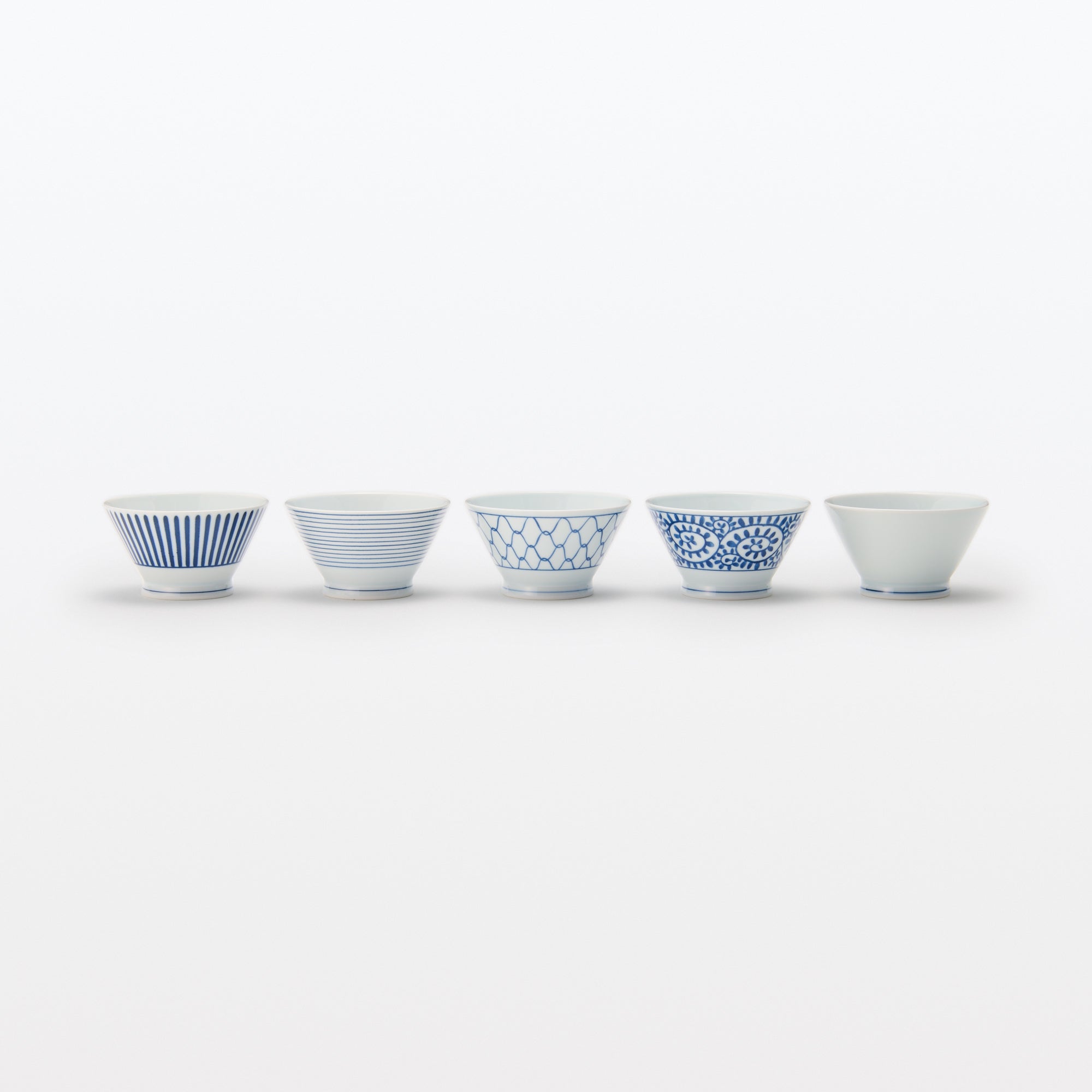 Hasami Ware Rice Bowl - Arabesque Pattern - Small