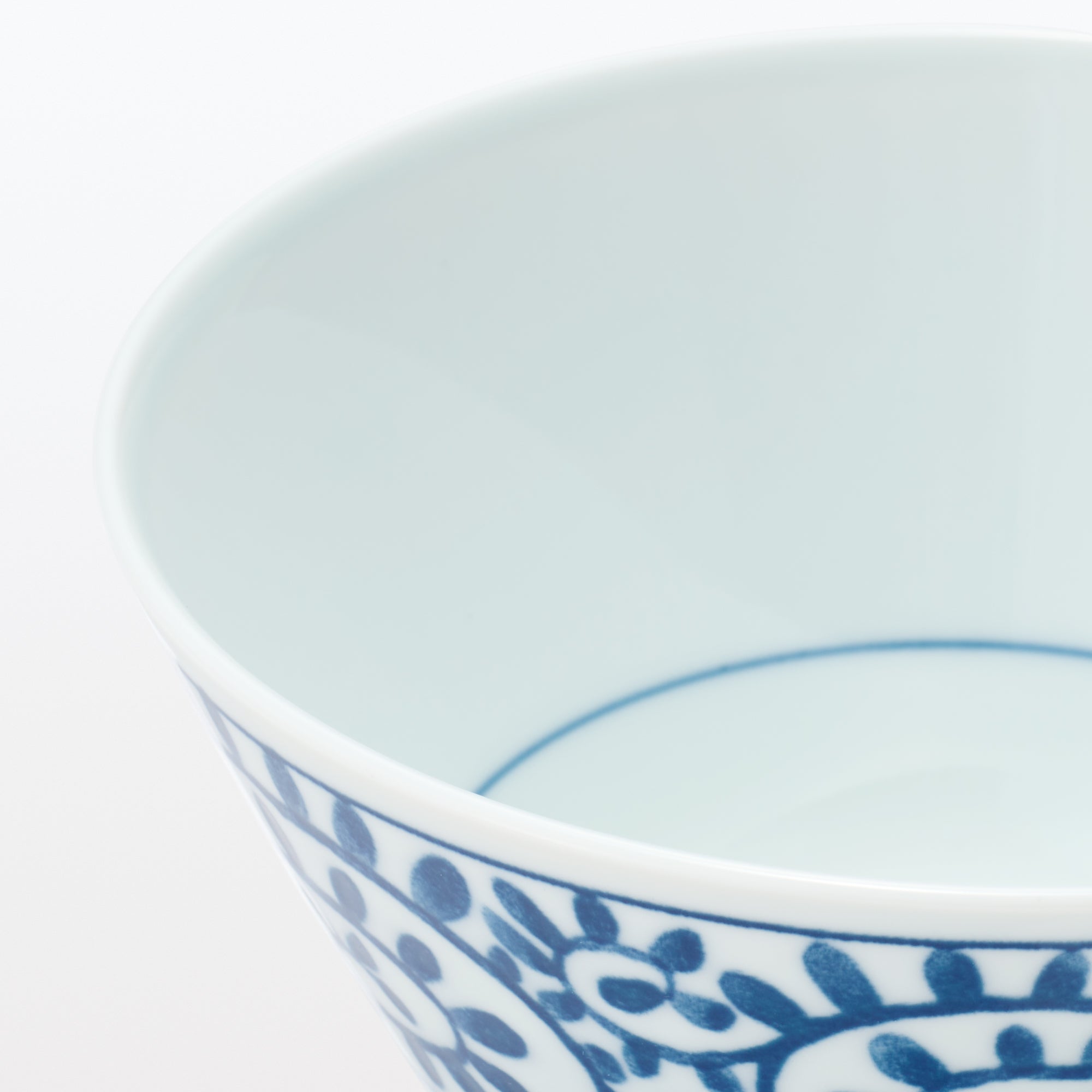 Hasami Ware Rice Bowl - Arabesque Pattern - Large